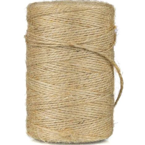 Lntyq Ficelle de jute, ficelle de jardin, corde de jute naturelle,Arts Artisanat Ficelle, pour Jardinage,décoration,l'emballage Cadeau,arts créatifs，200M x2mm