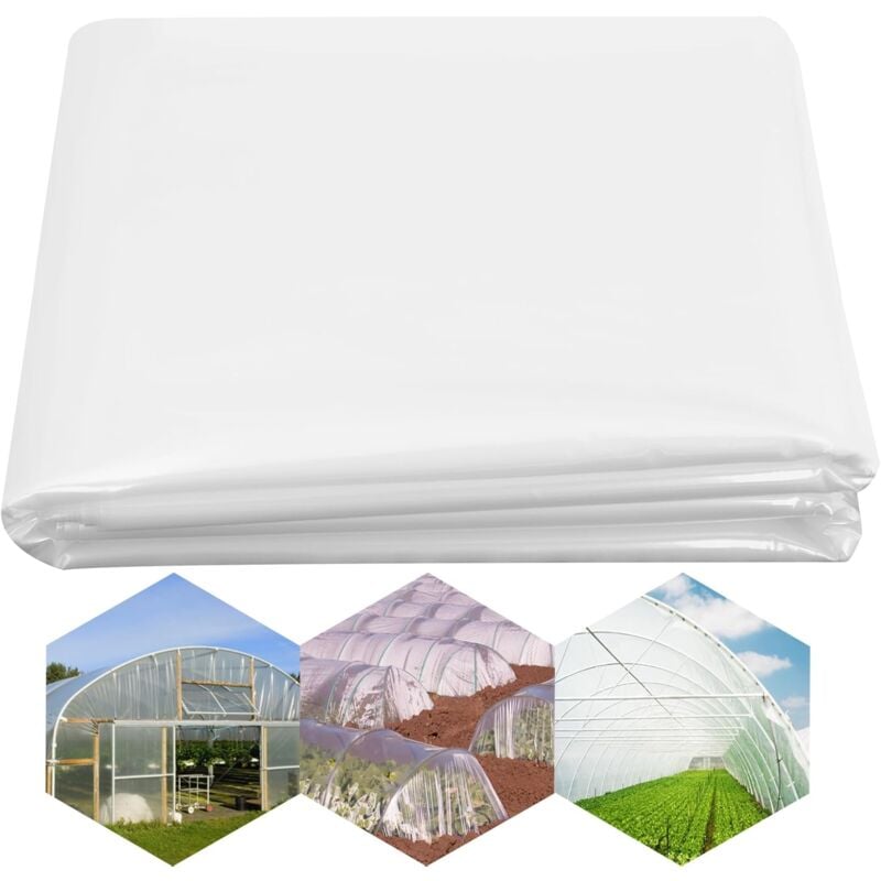 Lntyq - Film transparent pour serre, extra épais et indéchirable, film de jardin, pour couvrir les parterres de légumes, tunnel, film pour maison de