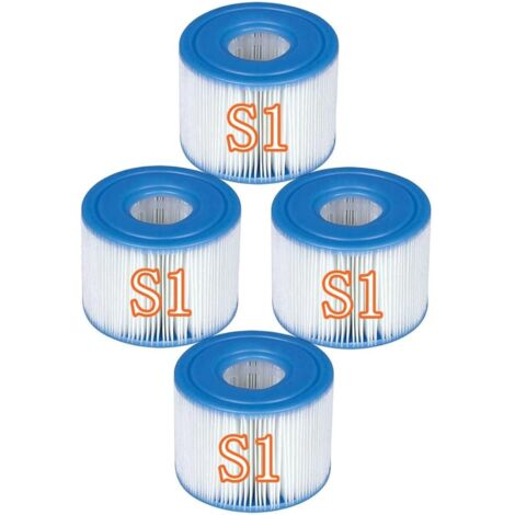 Lntyq Filterkartusche Typ S1, für 29001E Filterkartusche Typ S1, S1 Filter-Ersatzkartuschen, Outdoor-Garten-Schwimmbadfilter (4er-Pack)