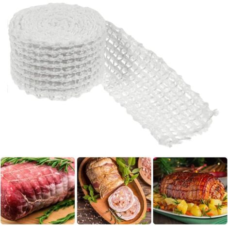Lntyq Fleischnetz Bratennetz Räuchernetz Schinkennetz Kochnetz zum Aufbewahren Hängend Braten Kochen Fleisch und Schinken Küchenzubehör 100cm