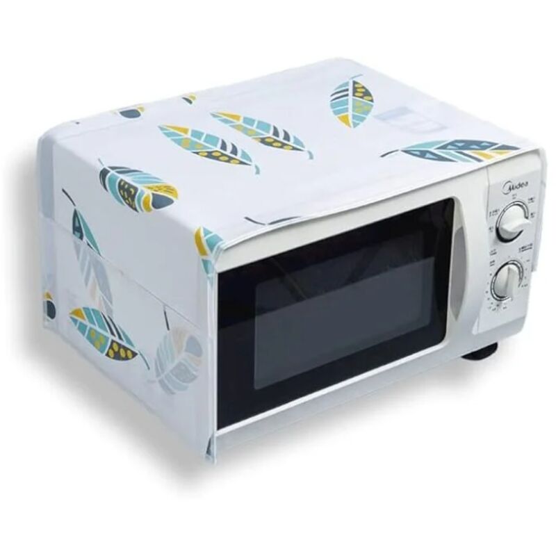 Four à micro-ondes four multifonction Housse anti-poussière Housse anti-graisse avec protection de cuisine de poche (motif plume) (Cache-poussière