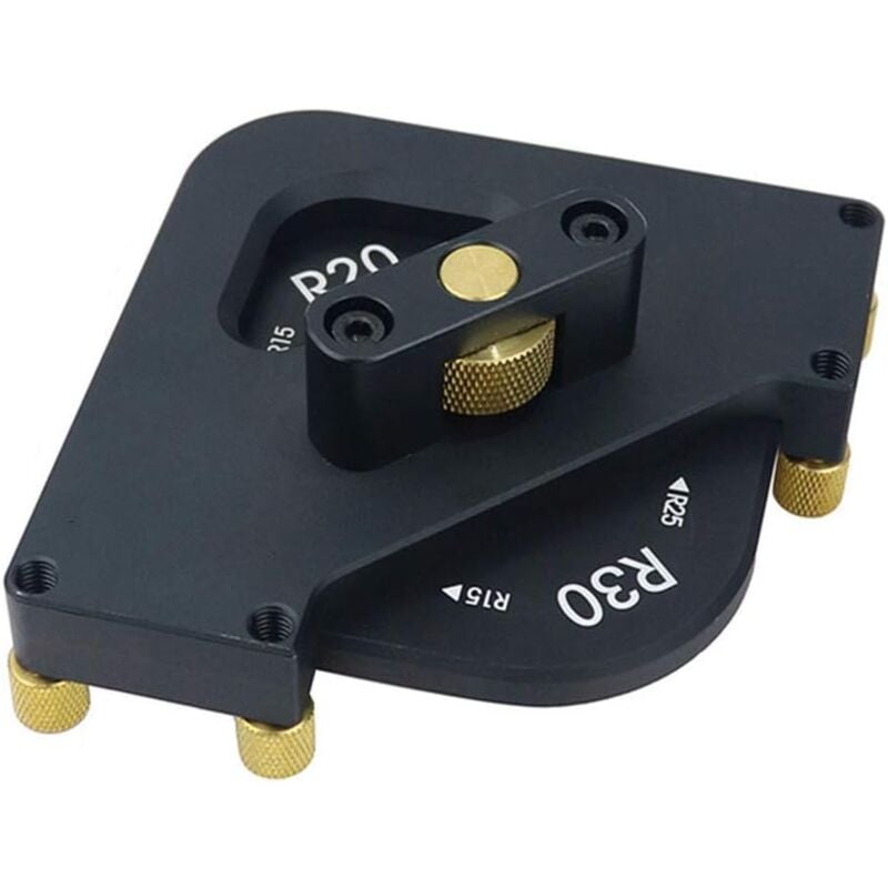 Gabarit de défonceuse 4 en 1 en alliage d'aluminium R10 R15 R20 R30, rayon d'angle demi-rond - Lntyq