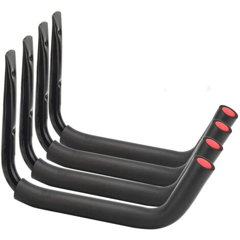 Lntyq Garagenhaken, 4 Leiter-Wandhaken, robuste Nutzhaken für Fahrräder, Klappstühle, Massenartikel – 27 cm x 38 cm
