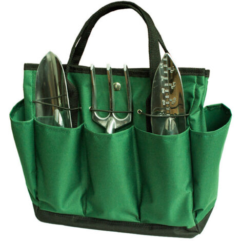 Lntyq Gartenwerkzeugtasche für Gartengeräte mit kleinen Taschen, Aufbewahrungstasche für Gartengeräte, vielseitig einsetzbar, verschleißfest, wiederverwendbare Gartentasche
