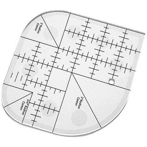 Lntyq Gebogenes Eckenlineal zum Quilten, Nähen und Patchworken  Nähvorlagen mit runden Kanten, Patchwork-Werkzeuge für Nähbedarf, Zuhause, Büro