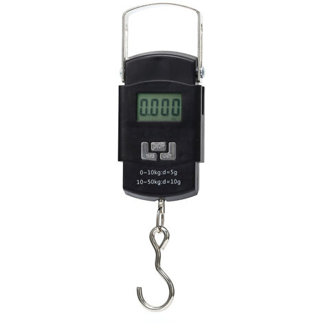 Lntyq Gepäckwaage, 50 kg, tragbare digitale Angelwaage, Waage zum Angeln, Kofferwiegen, Reisen, Heimgebrauch
