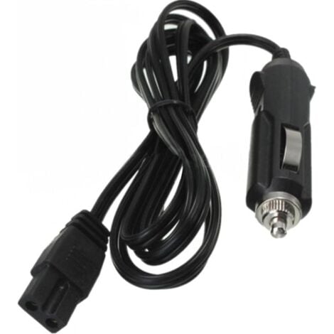 Lntyq Glacière de voiture 12 V CC - Alimentation allume-cigare - Câble d'alimentation 2 m - Prise fusible (12 V Noir)