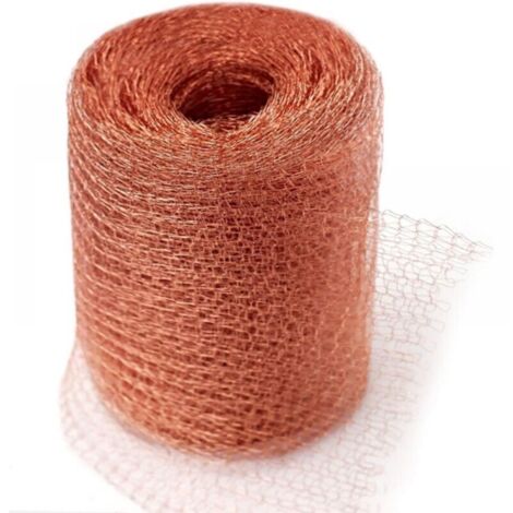 Lntyq Grillage Anti Rongeur de Haute Qualité, 100% Cuivre Anti Limace Escargot Souris Rat Oiseaux Nematodes Ferramol, Filet de Cuivre Tricot pour l'intérieur, Le Jardin(9 Mètres)
