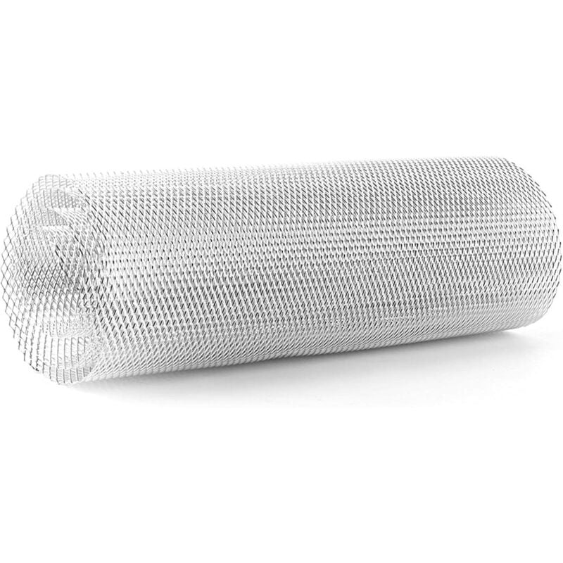 Lntyq Grille de maille universelle, grille de calandre de voiture en alliage d'aluminium 3x6mm grille de corps de grille pare-chocs gril rhombique