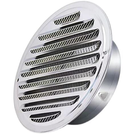 Lntyq Grille de ventilation ronde en acier inoxydable Qrity 80 mm, hotte de sortie d'air, grille d'évacuation d'air ronde, hotte d'extraction de fumée avec moustiquaire