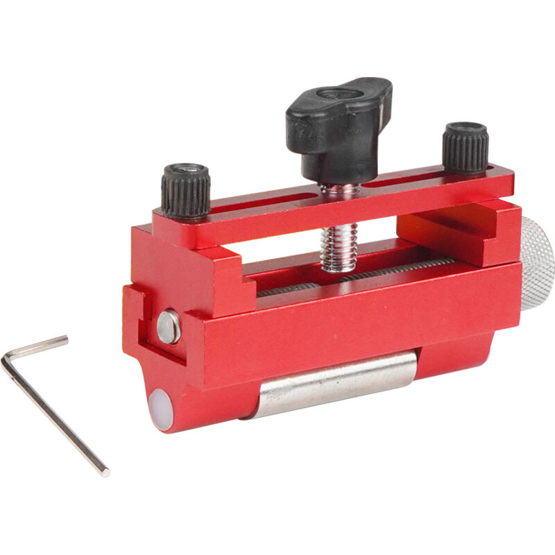 Lntyq - Guide d'affûtage de ciseaux à bois, guide d'affûtage avec vis de renfort supérieure, gabarit d'affûtage avec rouleau extensible, affûteur de