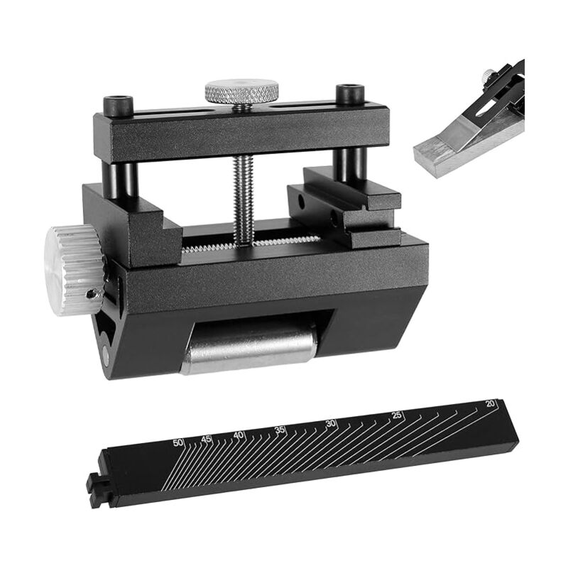 Lntyq - Guide d'affûtage des couteaux Guide d'affûtage des ciseaux à bois Guide d'affûtage des métaux à angle réglable avec rapporteur Guide d'angle