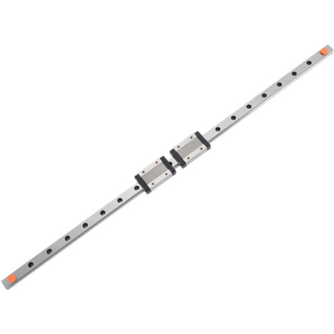 Lntyq Guide de Rail Linéaire 500mm avec 2 Curseurs en Acier Inoxydable MGN12H Noirs pour Imprimante 3D