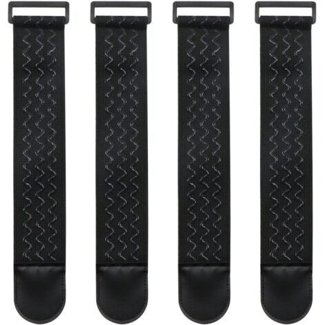 Lntyq Gummiband mit rutschfestem Silikon – Kabelbinderverschluss, wiederverwendbar, vielseitiger Organizer, Aufbewahrung für Verlängerungskabel, Seile, Gartenschläuche, Fahrräder, Gepäck, 4 Stück