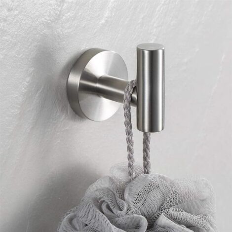 Lntyq Handtuchhaken für Kleidung aus gebürstetem Nickel und Edelstahl, moderner Wandhaken für Badezimmer, Küche, Garage, Hotel (gebürstetes Nickel)