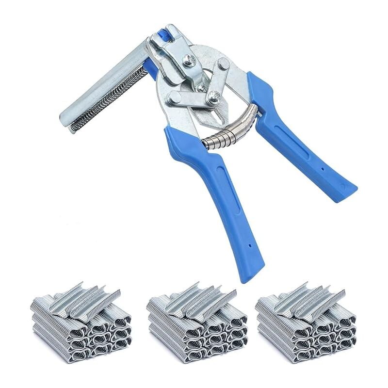 Lntyq - Hog Ring Clamp Set Type m Clous Ring Clamps et 1800 Pcs m Clips Rapid Automatique Clôture Pince de Fixation Fil pour Clôtures, Cages pour