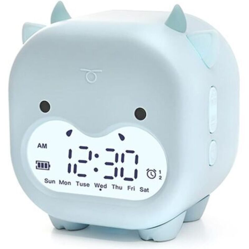 Lntyq - Horloge de table numérique led avec fonction snooze, affichage de l'heure, lumière de nuit, réveil usb, décoration d'intérieur pour enfants