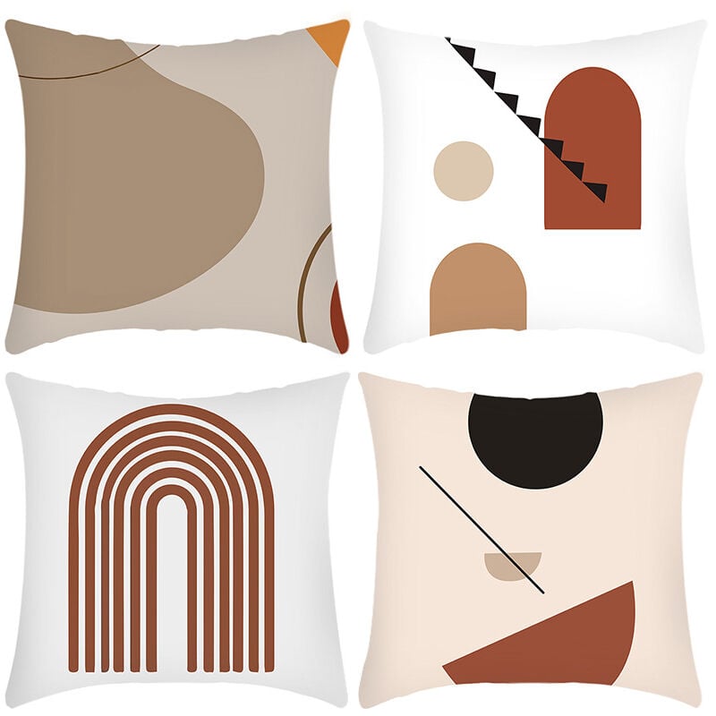 Lntyq - Housse de Coussin 45x45cm Canapé Decoratif Carré Lin Taie d'oreiller Moderne Housses de Coussin pour Maison Salon Chambre Décoration