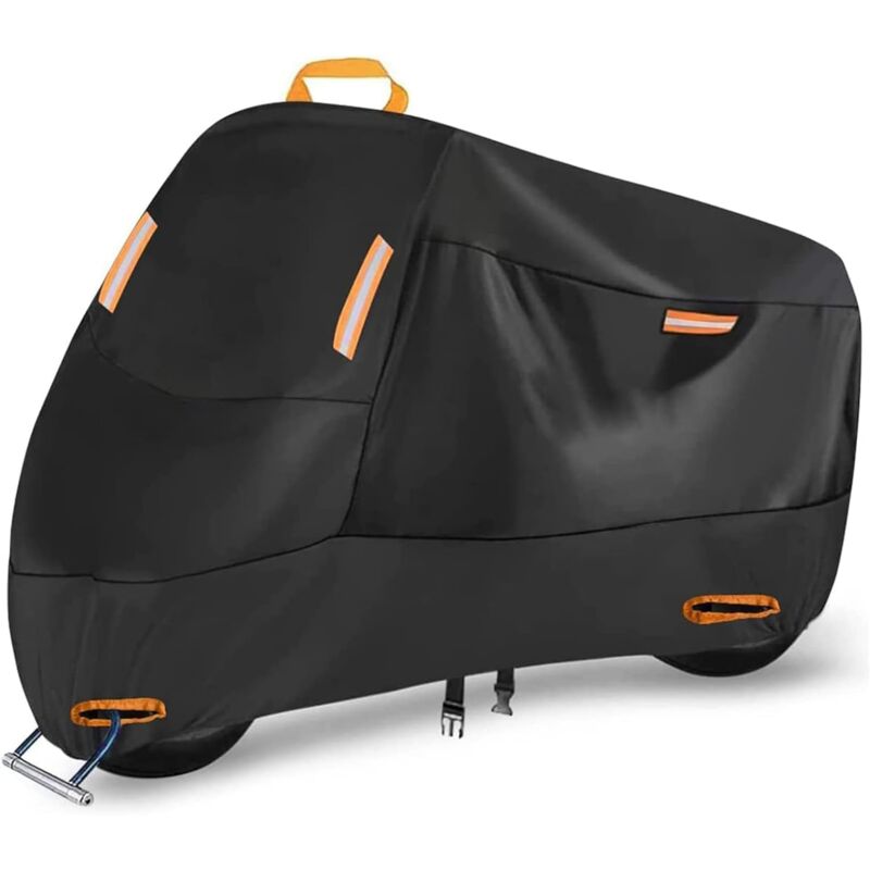 Housse de moto en tissu Oxford imperméable, style universel, xxl : 245 x 105 x 125 cm, housse de protection contre le soleil et la poussière - Lntyq