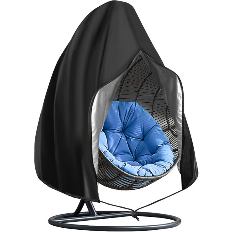 Lntyq Housse Oeuf Suspendu, 190 x 115 cm Extérieur Fauteuil Suspendu Couverture Imperméable Protection pour œufs Chaise pour Mobilier Balancelles de