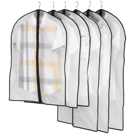 Lntyq housses à vêtements transparentes anti-mites, housses à vêtements anti-mites, ensemble de housses pour vêtements anti-poussière, parfaites pour protéger les vêtements et les chemises dans l'armo