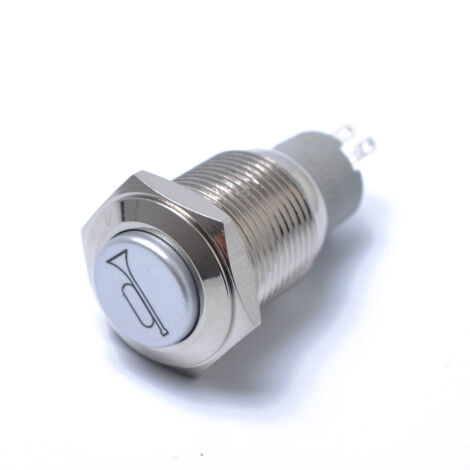 Lntyq Hupenschalter Rückstellschalter Drucklufthupe Rückstellschalter Automatischer Hupenknopf Momentschalter Druckknopf 12V Wasserdicht für Auto LKW Schiff