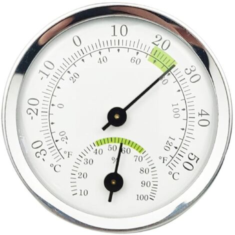 Lntyq Hygrometer-Thermometer, Innen- und Außenthermometer, Luftfeuchtigkeitssensor, Innenthermometer und Innenhygrometer, misst Temperatur und Luftfeuchtigkeit für Garten, Gewächshaus, Zuhause, grün