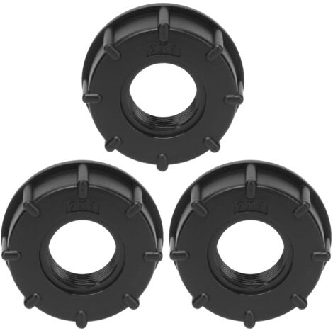 Lntyq IBC-Kunststoff-Ablaufbehälteradapter, Wasserbehälterdeckeladapter in S60x6, IBC-Adapter mit dickem Gewinde, G3/4, 3 Stück