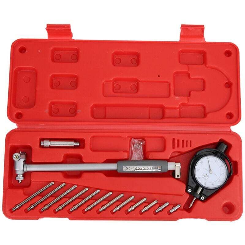 Lntyq - Jauge d'alésage à cadran avec 12 têtes de mesure, haute précision 0.01mm 50-160mm