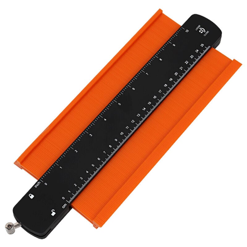 Lntyq - Jauge de Contour 25cm, Cadeau Pour Pere Homme Bricoleur, Copieur Profil, Gabarit Decoupe Carrelage, Outils de Traçage, Contour Gauge,