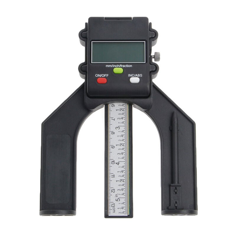 Lntyq - Jauge de Profondeur Numérique 0-80mm avec Pieds Autostables Magnétiques, Jauge de Hauteur Profondeur Numérique inc/abs, Outil de Mesure de la