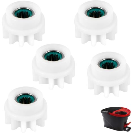 Lntyq Kit de 5 pièces détachées pour Spin Mop, compatible avec les balais rotatifs – Montage facile