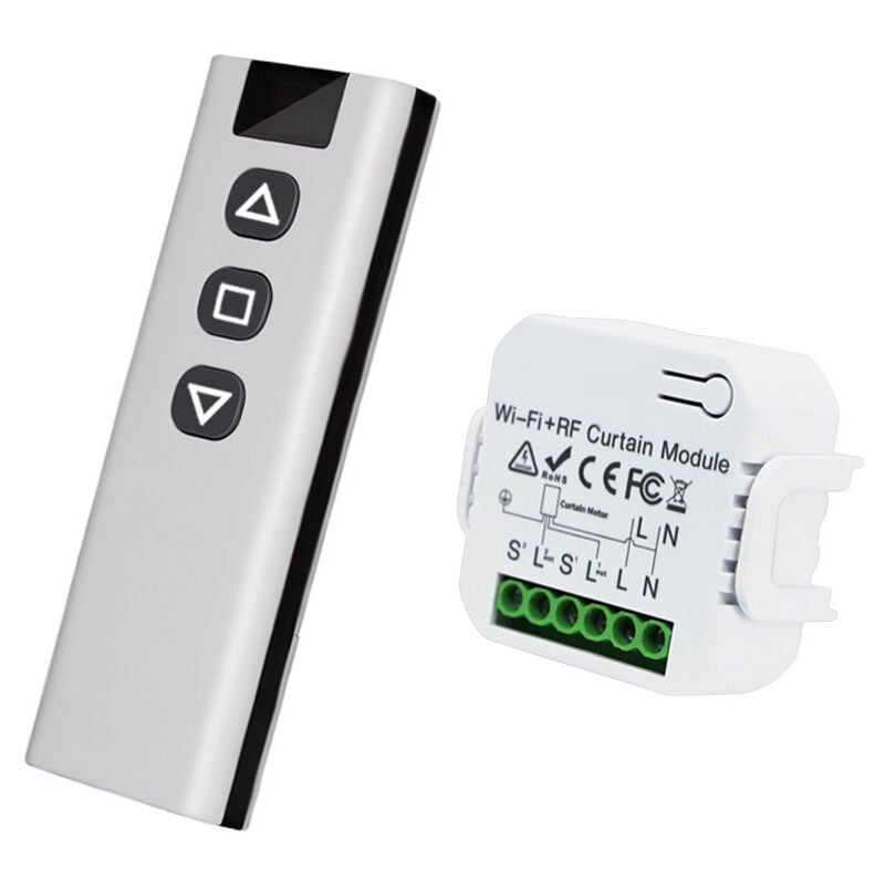 Kit de commande de volet roulant sans fil : Commande du moteur de volet roulant par télécommande rf + module récepteur, portée jusqu'à 100 m,