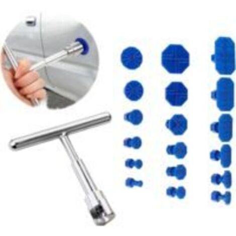 Lntyq Kit de débosselage pour voiture 18 pièces, outil de débosselage pour voiture, ensemble d'outils de réparation de bosses de carrosserie