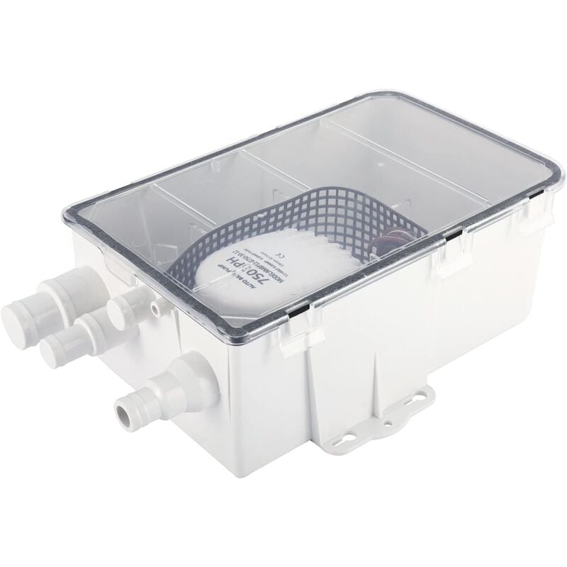 Kit de Vidange de Pompe de Puisard de Douche pour Bateau Système de Pompe de Douche 12v 750 gph Entrée Multi-Ports - Lntyq
