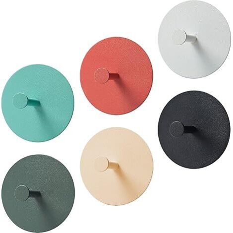 Lntyq Klebende Wandhaken, selbstklebender Haken für Handtuch, Bademantel, Mantel, Schlüssel, Hut für Eingangsbereich, Tür, Badezimmer, Schlafzimmer, Küche. Nordischer minimalistischer Stil (mehrfarbig
