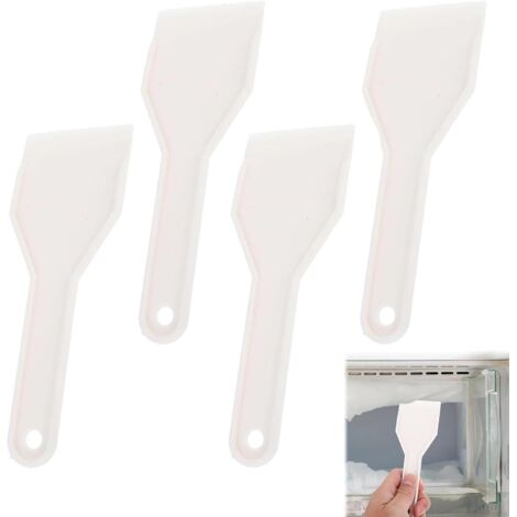 Lntyq Kühlschrank-Abtaumaschine, Eiskratzer aus Hartplastik, Eisschaber, Eiskratzmaschine, Kunststoff-Abtaumaschine, Haushaltskühlschrank-Abtaumaschine 4-teilig