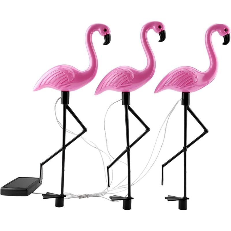 Lampe Solaire 3 en 1 led Flamingo pour Lampe de Pelouse de Jardin de Cour étanche Extérieure - Lntyq