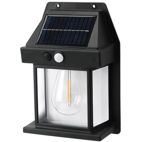Lntyq Lampes solaires d'extérieur, du crépuscule à l'aube, capteur de mouvement, 3 modes d'éclairage, lanterne murale de sécurité solaire étanche, luminaires pour jardin, cour, patio, clôture, déco(11