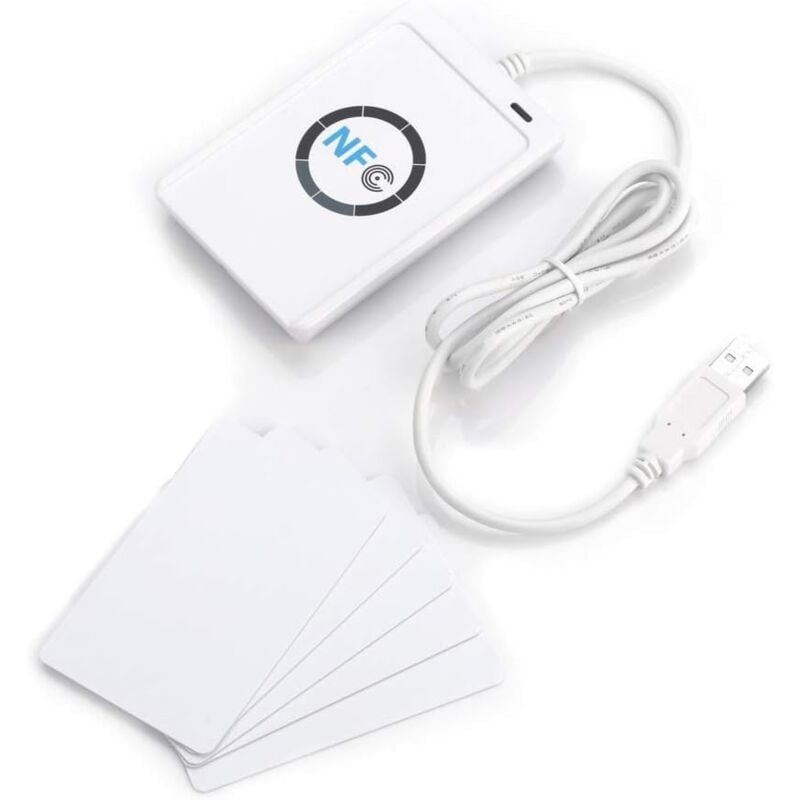 Lntyq - Lecteur nfc rfid, ACR122U Lecteur de Cartes Lecteur de Cartes à Puce nfc rfid Intelligent Lecteur rfid iso 14443A/B avec Logiciel Gratuit en