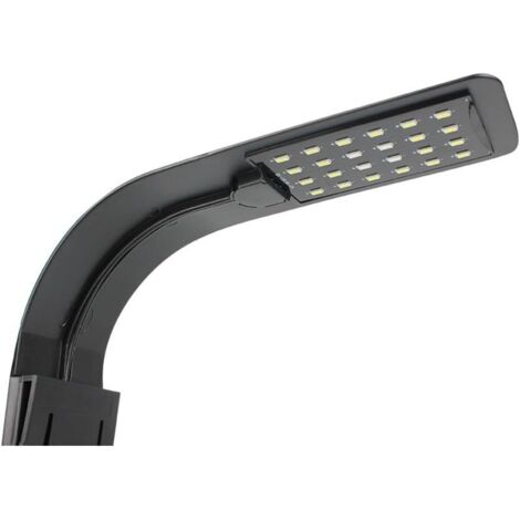 Lntyq LED-Aquarienlicht, ultradünne Clip-Lampe für Aquarienpflanzen (schwarz, weißes Licht)