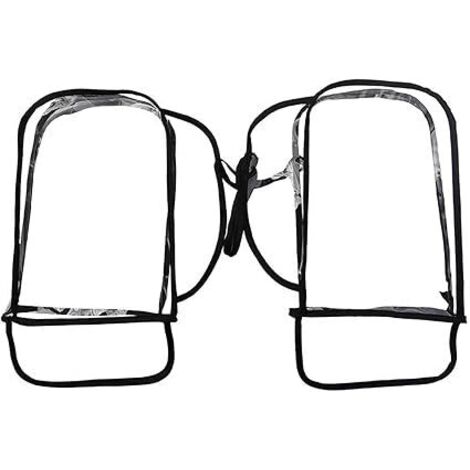 Lntyq Lenkerbezüge für Motorrad, Roller, Fahrrad, Handschuhe, 35,6 x 21,8 cm, transparent