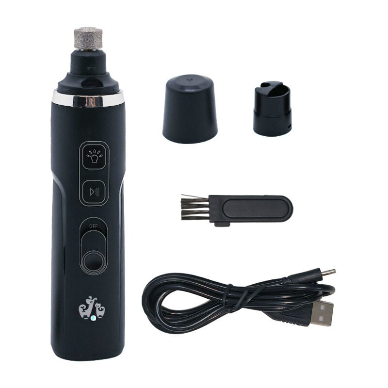 Lntyq - Lime à Ongles pour Chien à 2 Vitesses, Lime à Ongle Chien avec lumières led, Coupe-Ongles électrique, Broyeur à Ongles pour Animaux,