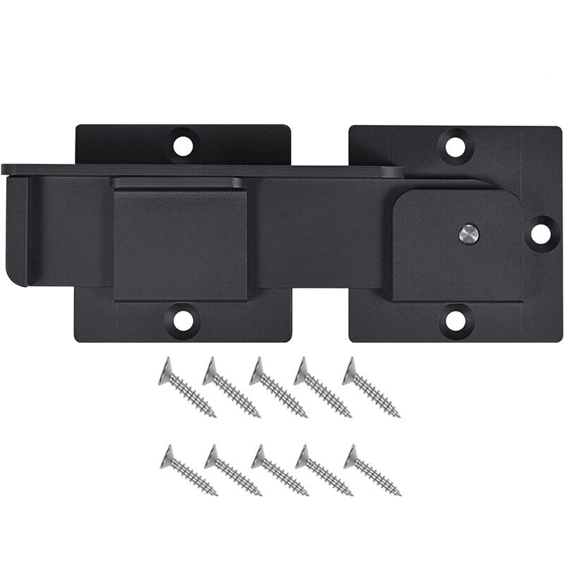 Lntyq - Loquet de portail rabattable de 19,1 cm avec trou de cadenas, loquet de porte réglable en alliage d'aluminium robuste de 4 mm pour porte