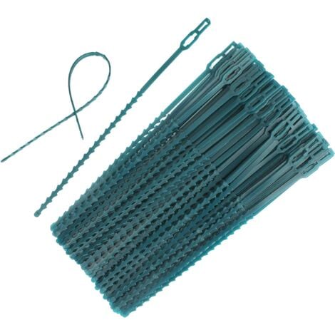 Lntyq Lot de 100 attaches torsadées réglables pour plantes de jardin, attaches torsadées en plastique pour le soutien et la fixation des plantes grimpantes