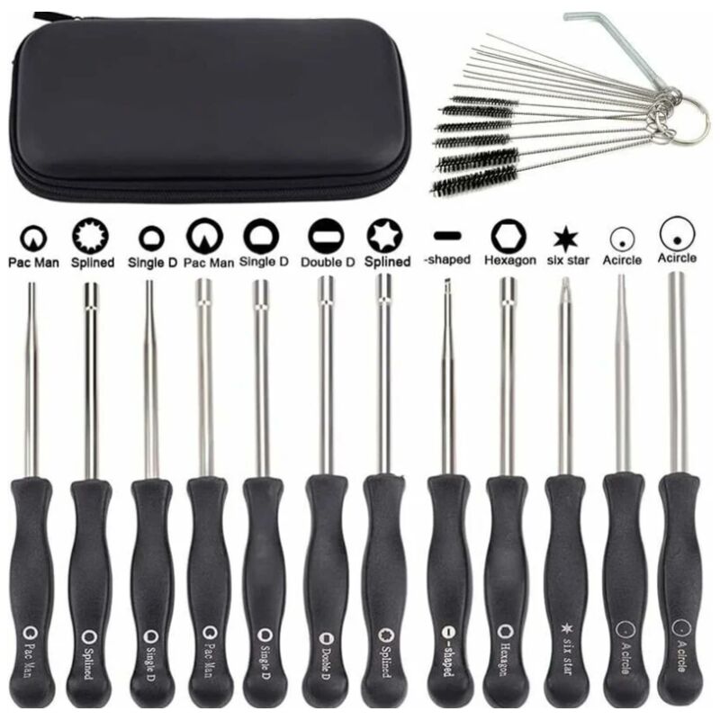 Lntyq - Lot de 12 Outils de réglage de carburateur avec Tournevis acircle pour Petit Moteur 2 Temps pour Husqvarna pour sthil pour débroussailleuse