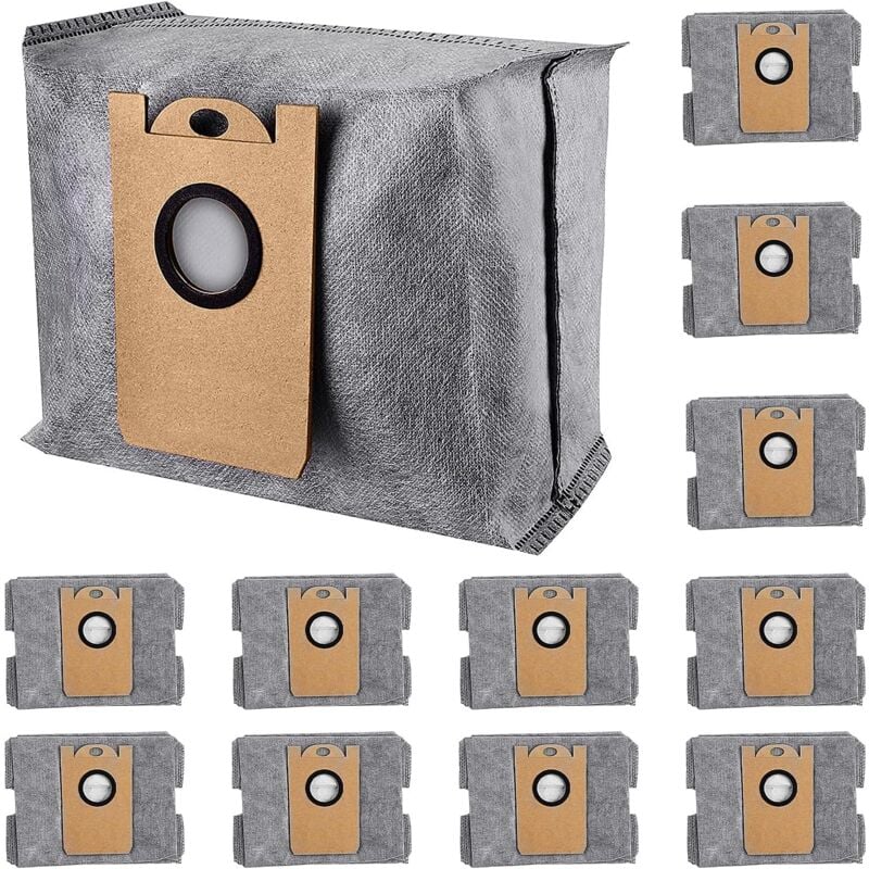 Lot de 12 Sacs à Poussière pour Eufy Clean LR30 L35 Hybrid+ Aspirateur Robot Laveur, Sacs de Rechange pour Sacs d'aspirateur, Accessoires Aspirateur