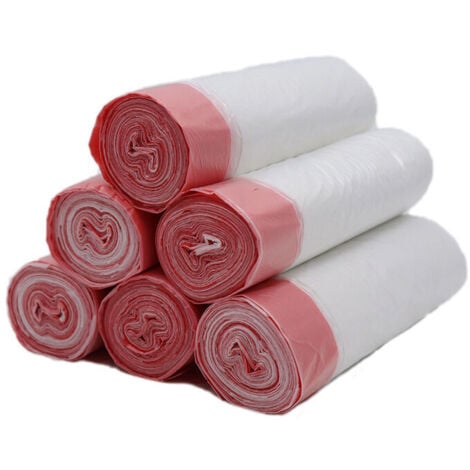 Lntyq Lot de 120 sacs poubelle transparents avec cordon de serrage 45 x 50 cm