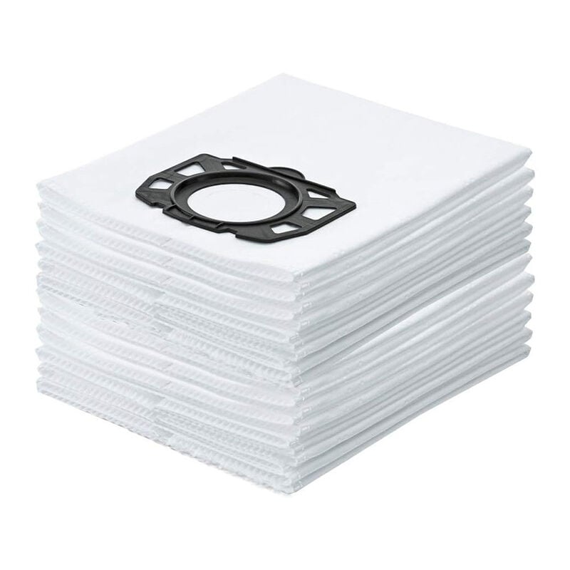 Lot de 15 sacs d'aspirateur pour kärcher 2.863-006.0 sacs filtrants en non-tissé 487 wd4 wd5 wd6 wd5p wd6p premium mv4 mv5 mv6 sacs filtrants pour