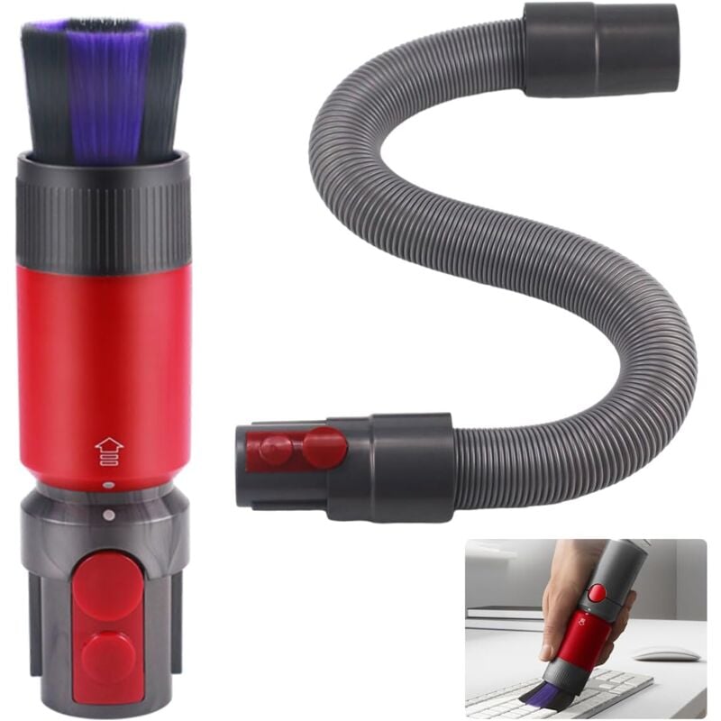 Lntyq - Lot de 2 brosses anti-rayures pour aspirateur Dyson, pour accessoires Dyson V8/V10/V11/V15, avec tuyau extensible